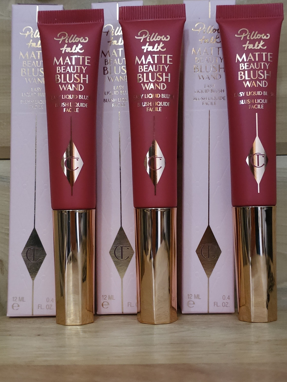 Lot Of 3 Charlotte Tilbury Pillow Talk Matte Beauty Blush Wand Dream Pop NEW